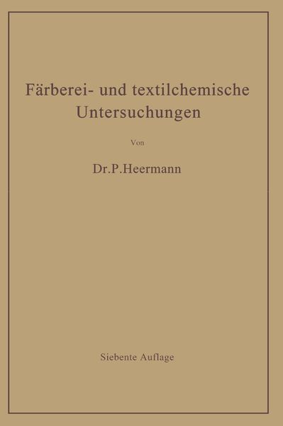 Produktbild: F&auml;rberei- und textilchemische Untersuchungen