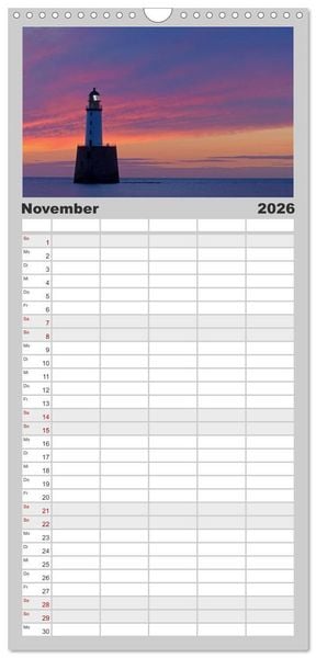Produktbild: Familienplaner 2026 - Schottland mit 5 Spalten (Wandkalender, 21 x 45 cm) CALVENDO