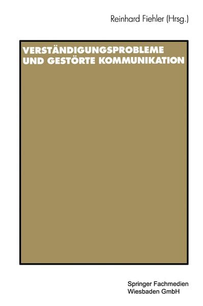 Produktbild: Verst&auml;ndigungsprobleme und gest&ouml;rte Kommunikation