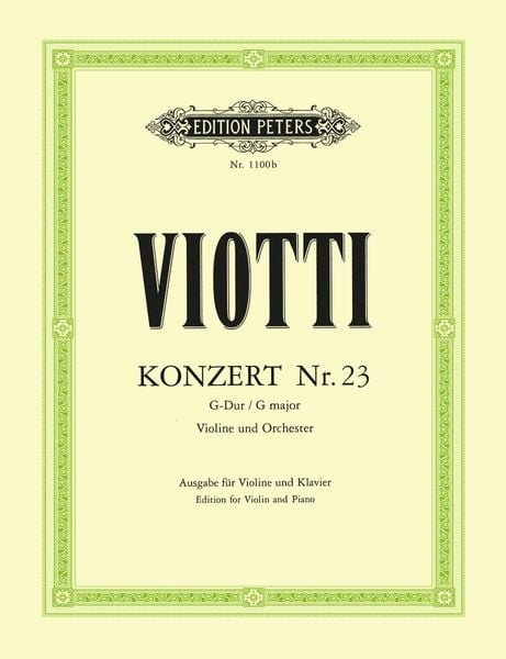 Produktbild: Battista Viotti, G: Concerto No. 23 in G