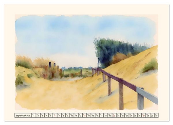 Produktbild: LANGEOOG Insel im Wattenmeer (Wandkalender 2026 DIN A3 quer), CALVENDO Monatskalender