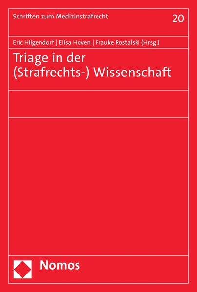 Produktbild: Triage in der (Strafrechts-) Wissenschaft