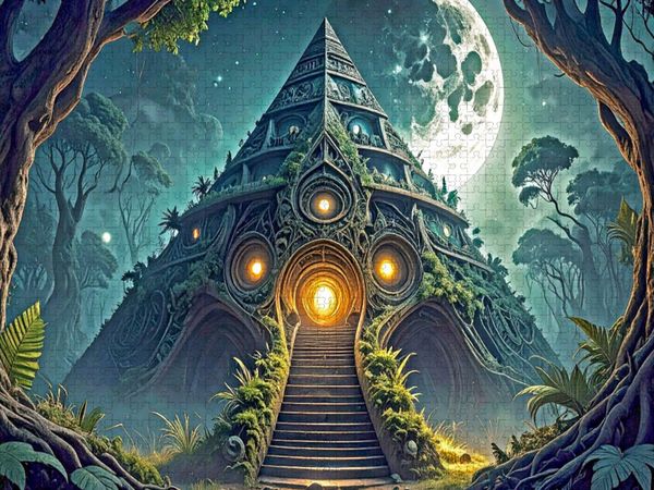Produktbild: CALVENDO Puzzle Die Stufenpyramide in den Lysandraw&auml;ldern | 1000 Teile Lege-Gr&ouml;&szlig;e 64x48cm Foto-Puzzle f&uuml;r gl&uuml;ckliche Stunden