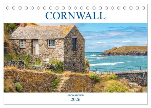 Produktbild: Cornwall Impressionen (Tischkalender 2026 DIN A5 quer), CALVENDO Monatskalender