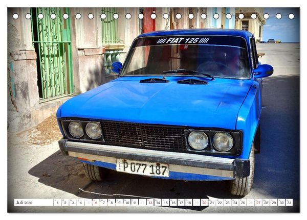 Produktbild: FIAT - Italienische Oldtimer in Kuba (Tischkalender 2025 DIN A5 quer), CALVENDO Monatskalender