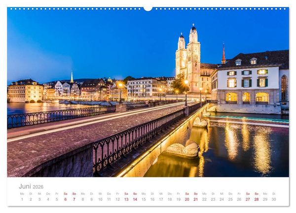 Produktbild: TRAUMZIELE DER SCHWEIZ Impressionen (hochwertiger Premium Wandkalender 2026 DIN A2 quer), Kunstdruck in Hochglanz