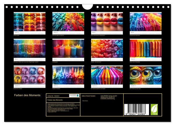 Produktbild: Farben des Moments (Wandkalender 2026 DIN A4 quer), CALVENDO Monatskalender