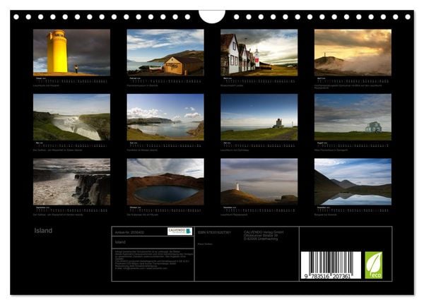 Produktbild: Island (Wandkalender 2026 DIN A4 quer), CALVENDO Monatskalender