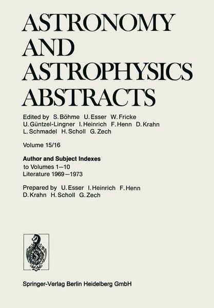 Produktbild: Author and Subject Indexes to Volumes 1&ndash;10 Literature 1969&ndash;1973
