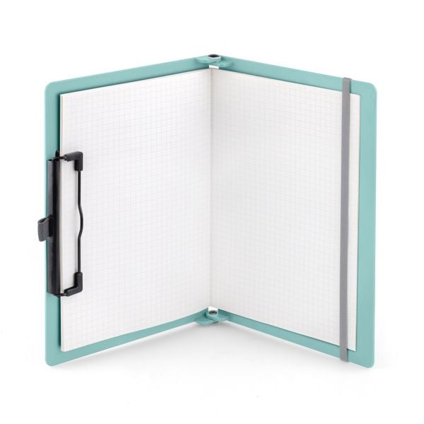 Produktbild: SAX Klemmbrett Design faltbar A5 auf A4, aqua
