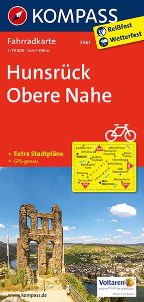 Produktbild: KOMPASS Fahrradkarte 3061 Hunsr&uuml;ck, Obere Nahe 1:70.000