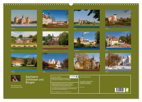Produktbild: Sachsens Schl&ouml;sser und Burgen (Wandkalender 2027 DIN A2 quer), CALVENDO Monatskalender