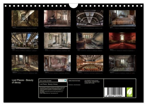 Produktbild: Lost Places - Beauty of decay (Wall Calendar 2026 DIN A4 landscape), CALVENDO 12 Month Wall Calendar