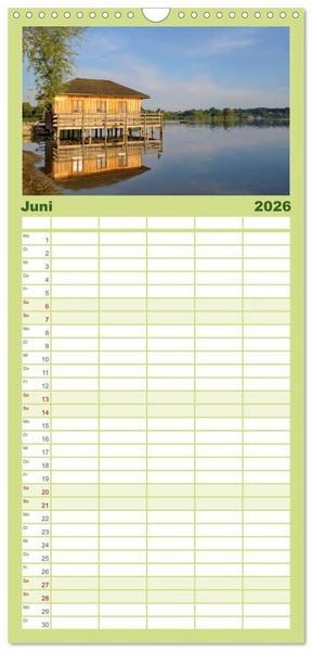 Produktbild: Familienplaner 2026 - Traumhafter Chiemsee &ndash; Impressionen vom Bayerischen Meer mit 5 Spalten (Wandkalender, 21 x 45 cm) CALVENDO