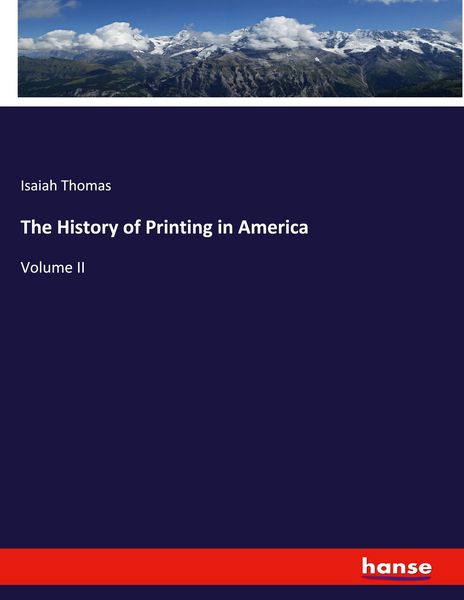 Produktbild: The History of Printing in America