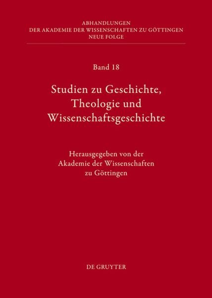 Produktbild: Studien zu Geschichte, Theologie und Wissenschaftsgeschichte