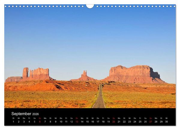 Produktbild: USA - Monument Valley (Wandkalender 2026 DIN A3 quer), CALVENDO Monatskalender