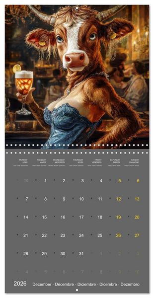 Produktbild: Silly cows - Terribly charming characters (Wall Calendar 2026 12 &times; 12 Inch) CALVENDO 12 Month Wall Calendar