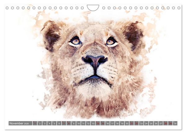 Produktbild: Tierportraits - Fine Art (Wandkalender 2026 DIN A4 quer), CALVENDO Monatskalender