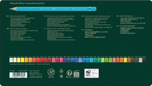 Produktbild: Faber-Castell Aquarellstifte Albrecht D&uuml;rer, 31er Set Metalletui