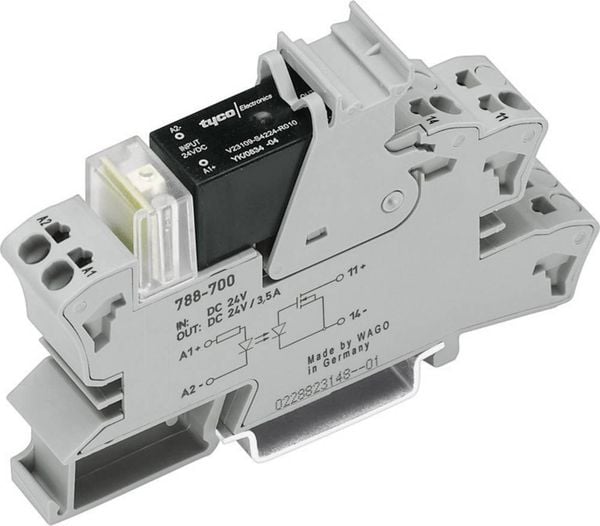Produktbild: WAGO Halbleiterrelais 788-700 3.5A Schaltspannung (max.): 24 V/DC 1St.
