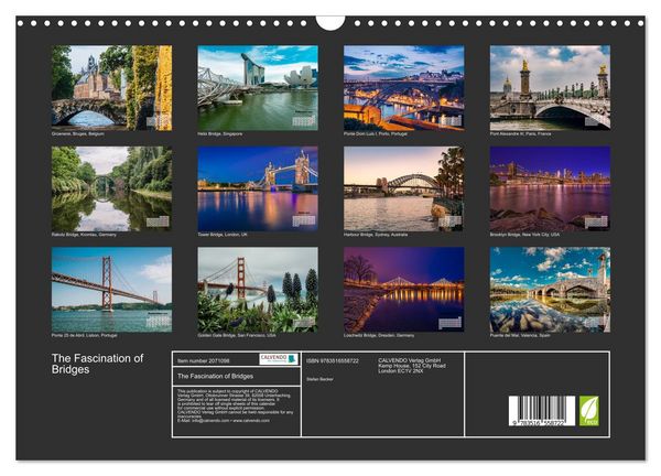 Produktbild: The Fascination of Bridges (Wall Calendar 2026 DIN A3 landscape), CALVENDO 12 Month Wall Calendar