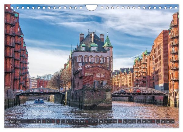 Produktbild: Hamburg - Ahoi zur gro&szlig;en Hafenrundfahrt (Wandkalender 2026 DIN A4 quer), CALVENDO Monatskalender