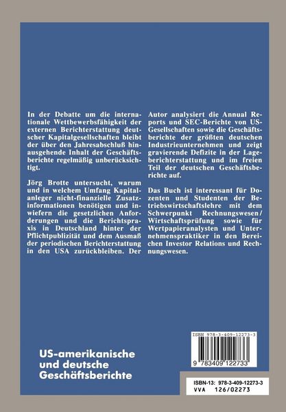 Produktbild: US-amerikanische und deutsche Gesch&auml;ftsberichte