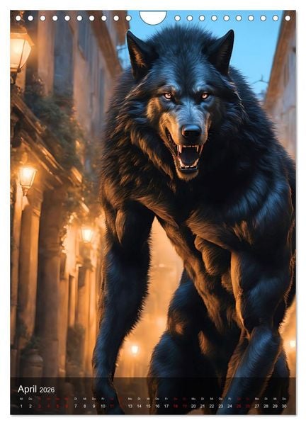 Produktbild: Werw&ouml;lfe - mystischer Mond (Wandkalender 2026 DIN A4 hoch), CALVENDO Monatskalender