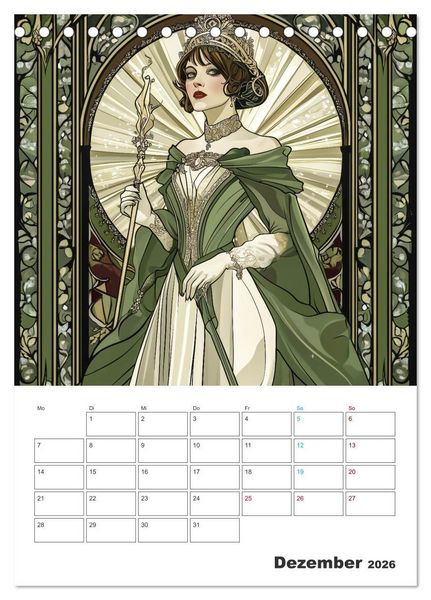 Produktbild: Eleganz der Epoche (Tischkalender 2026 DIN A5 hoch), CALVENDO Monatskalender
