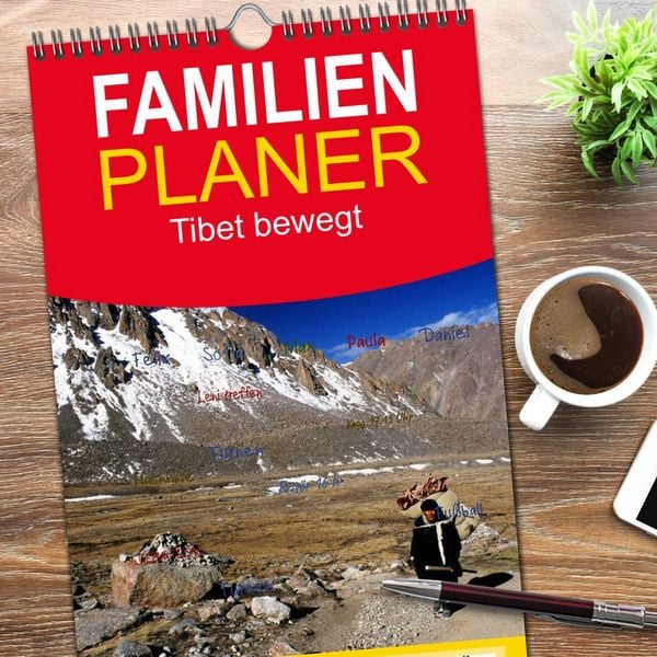 Produktbild: Familienplaner 2026 - Tibet bewegt mit 5 Spalten (Wandkalender, 21 x 45 cm) CALVENDO