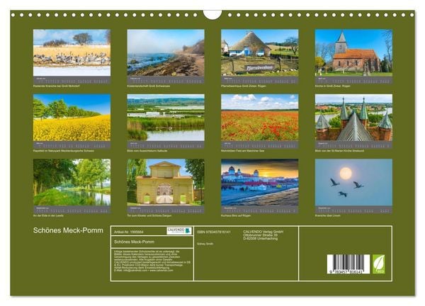 Produktbild: Sch&ouml;nes Meck-Pomm (Wandkalender 2026 DIN A3 quer), CALVENDO Monatskalender