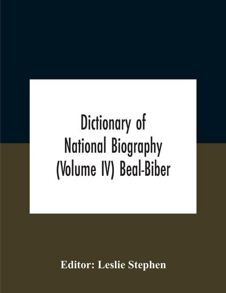 Produktbild: Dictionary Of National Biography (Volume Iv) Beal-Biber