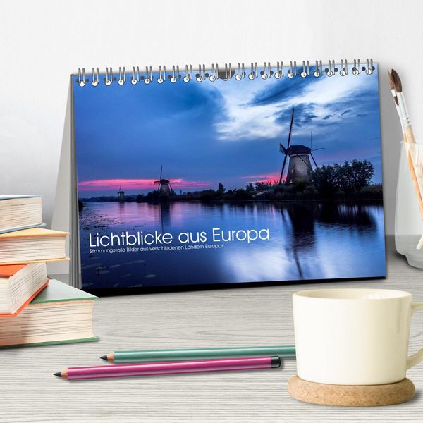 Produktbild: Lichtblicke aus Europa (Tischkalender 2026 DIN A5 quer), CALVENDO Monatskalender