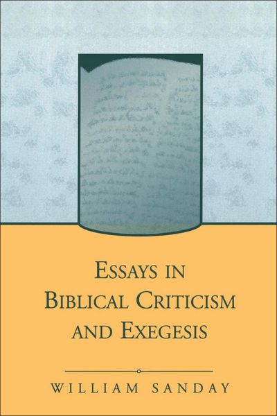 Produktbild: Essays in Biblical Criticism and Exegesis