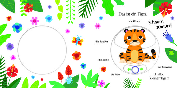 Produktbild: Gl&uuml;cksfisch: Wei&szlig;t du, was die Tiere machen? Kleiner Tiger (Tier-Buch mit Schiebern und Klappen)