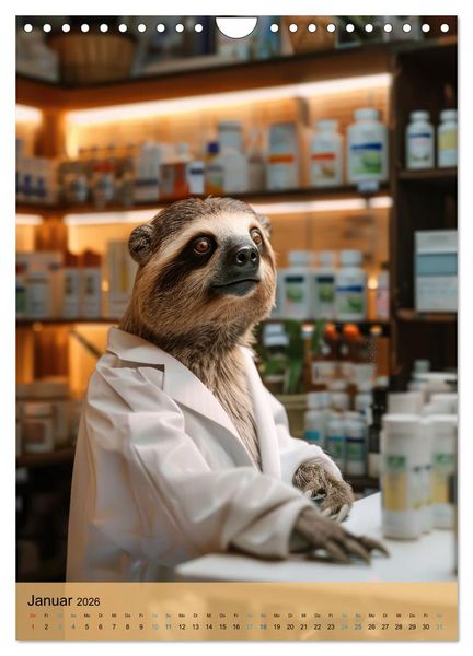 Produktbild: Der tierisch lustige Apotheker-Kalender (Wandkalender 2026 DIN A4 hoch), CALVENDO Monatskalender