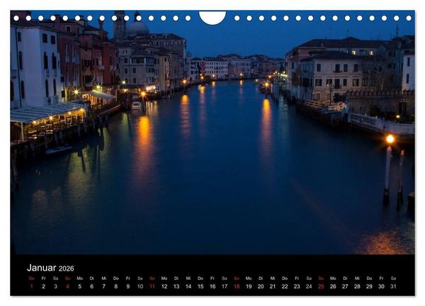 Produktbild: Venedig bei Nacht (Wandkalender 2026 DIN A4 quer), CALVENDO Monatskalender