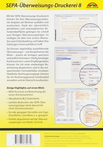 Produktbild: SEPA &Uuml;berweisungs Druckerei 8