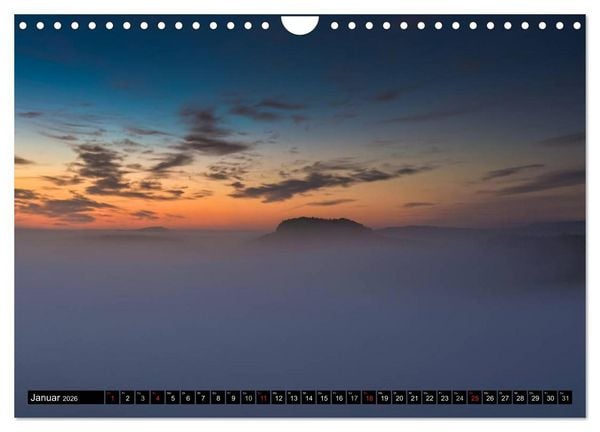 Produktbild: Nebelwelten S&auml;chsische Schweiz (Wandkalender 2026 DIN A4 quer), CALVENDO Monatskalender