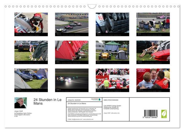 Produktbild: 24 Stunden in Le Mans (Wandkalender 2026 DIN A3 quer), CALVENDO Monatskalender