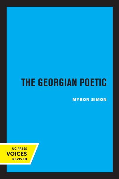 Produktbild: The Georgian Poetic