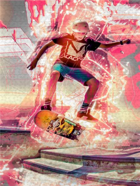 Produktbild: CALVENDO Puzzle Skateboarding 1000 Teile Lege-Gr&ouml;&szlig;e 480 x 640 cm Foto-Puzzle Bild von Peter Roder