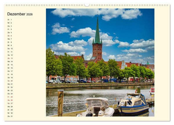 Produktbild: L&uuml;beck, Stadt auf der Insel (hochwertiger Premium Wandkalender 2026 DIN A2 quer), Kunstdruck in Hochglanz