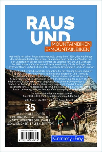 Produktbild: K&uuml;mmerly+Frey Raus und Mountainbiken Wallis &ndash; Mountainbikef&uuml;hrer