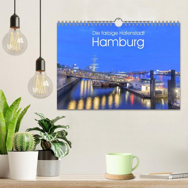 Produktbild: Die farbige Hafenstadt Hamburg (Wandkalender 2026 DIN A4 quer), CALVENDO Monatskalender