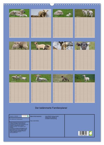 Produktbild: Der bel&auml;mmerte Familienplaner (Wandkalender 2026 DIN A2 hoch), CALVENDO Monatskalender
