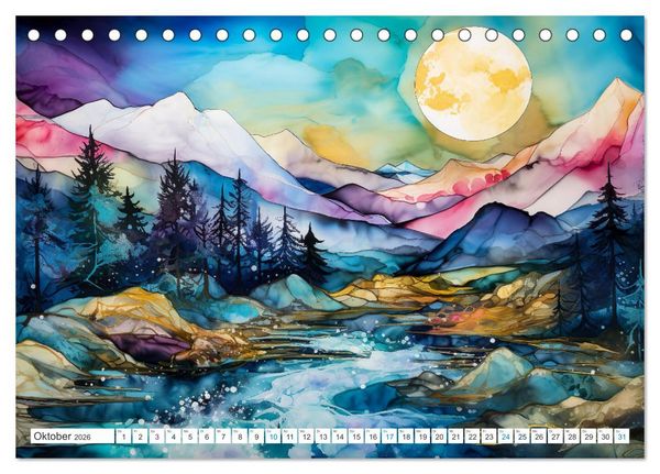 Produktbild: Farbsinfonie der Natur (Tischkalender 2026 DIN A5 quer), CALVENDO Monatskalender