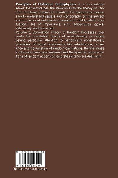 Produktbild: Principles of Statistical Radiophysics 2