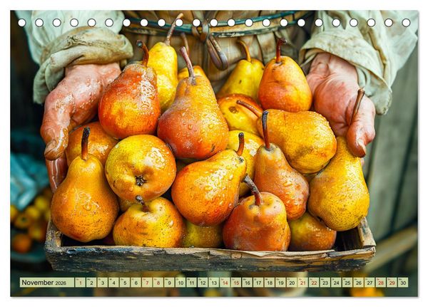 Produktbild: Erntegl&uuml;ck - Eine handvoll s&uuml;&szlig;er Fr&uuml;chte zum Anbei&szlig;en (Tischkalender 2026 DIN A5 quer), CALVENDO Monatskalender